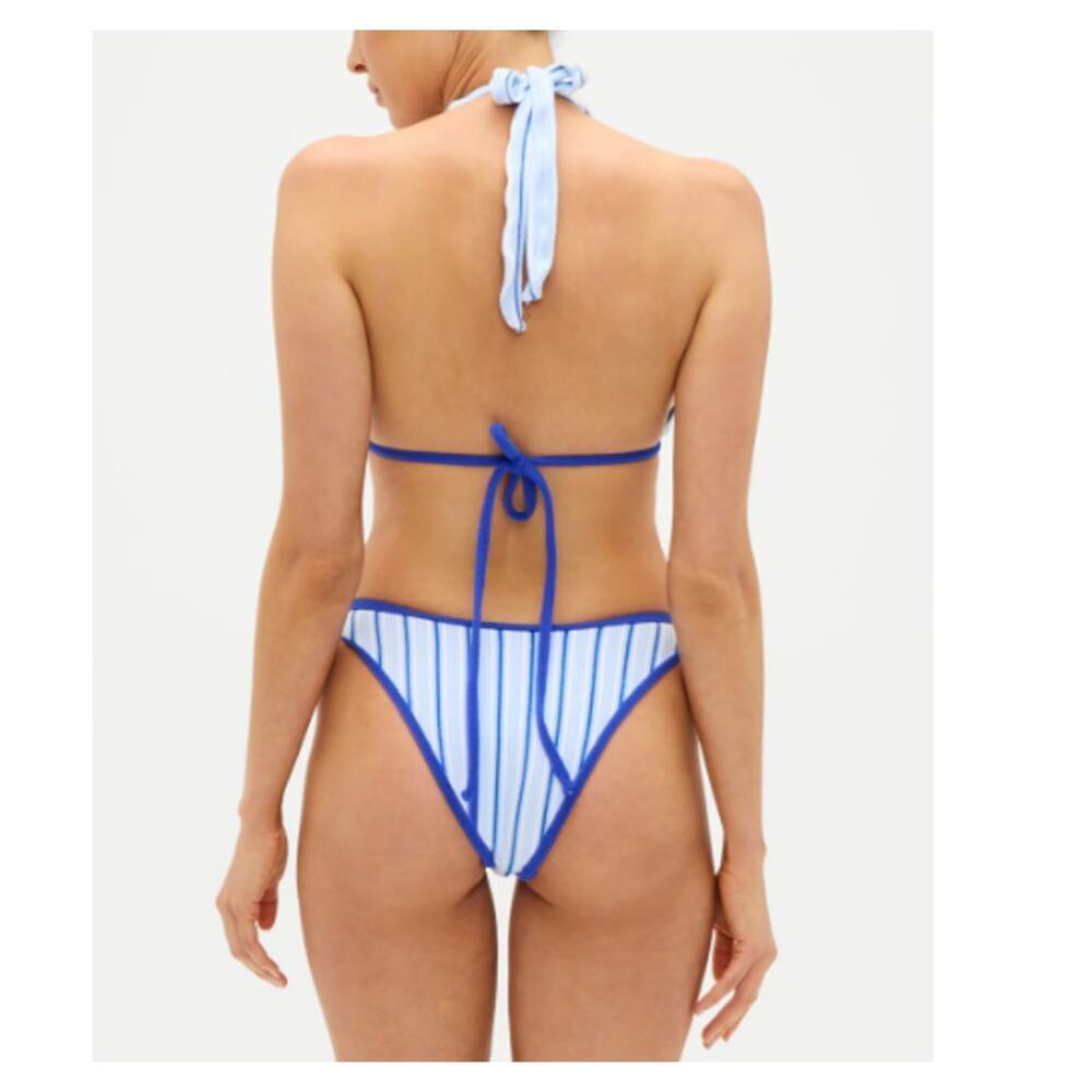 Frankies Bikinis Women's Seaside Stripe Diana Halter Bikini Top Size S - Picture 8 of 9